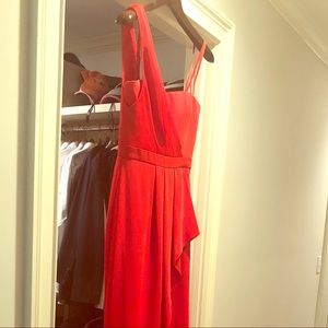 Red BCBG one shoulder dresss